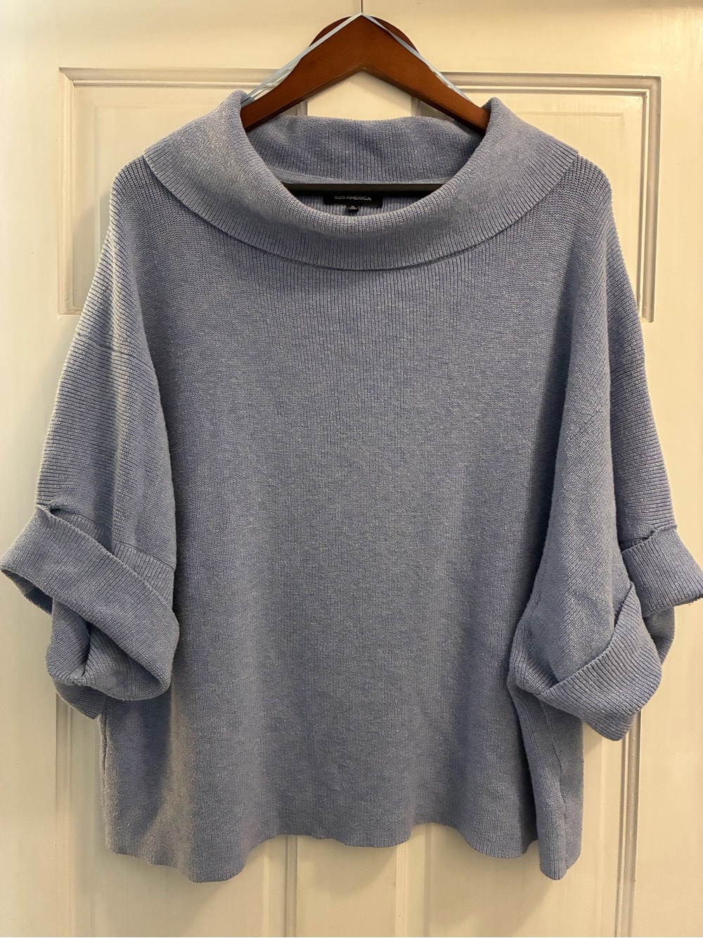 Anthropologie 525 America Light Blue Cowl Neck Sweater